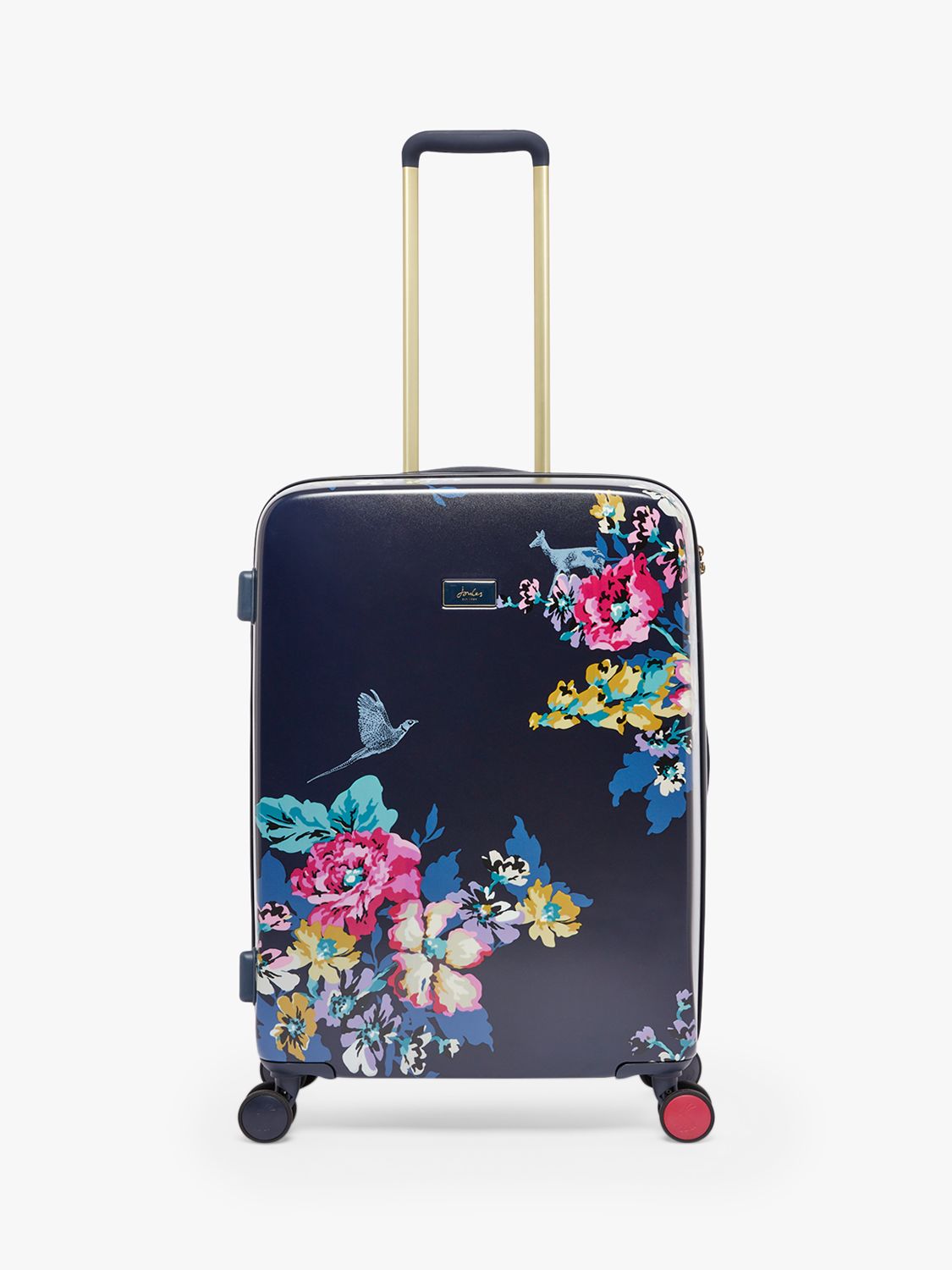 Joules Cambridge 66cm 4-Wheel Medium Suitcase, Navy Floral