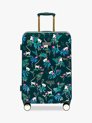 Sara Miller Lemur 67cm 4-Wheel Medium Suitcase, Dark Green