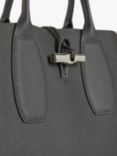 Longchamp Roseau Medium Leather Top Handle Bag, Black