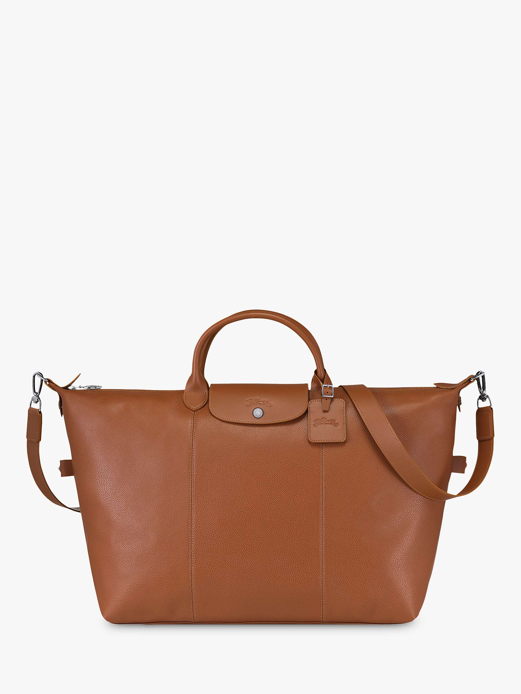 Buy Longchamp Le Foulonné Leather Travel Bag Online at johnlewis.com