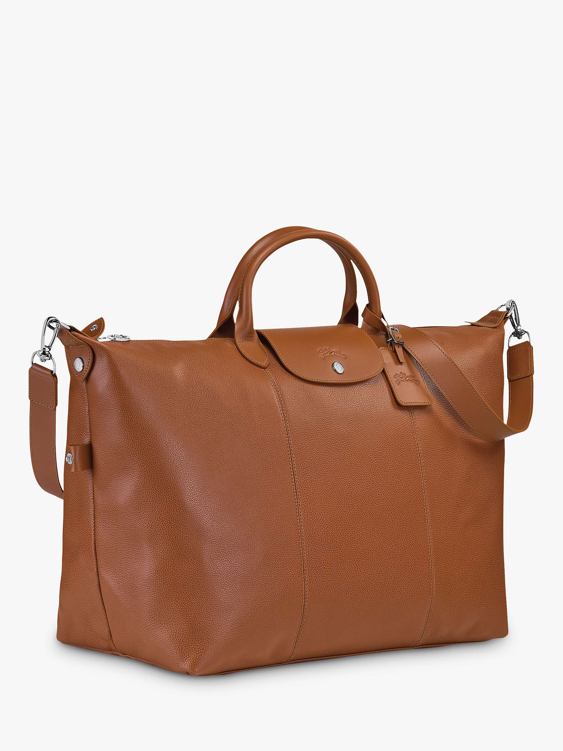 Buy Longchamp Le Foulonné Leather Travel Bag Online at johnlewis.com