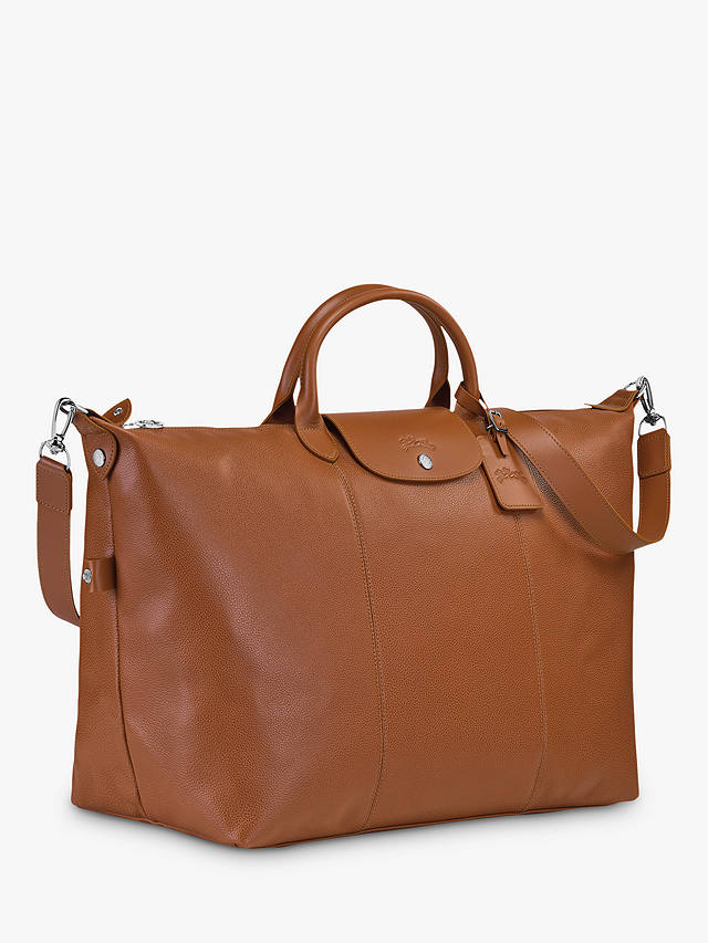 Longchamp Le Foulonné Leather Travel Bag, Caramel