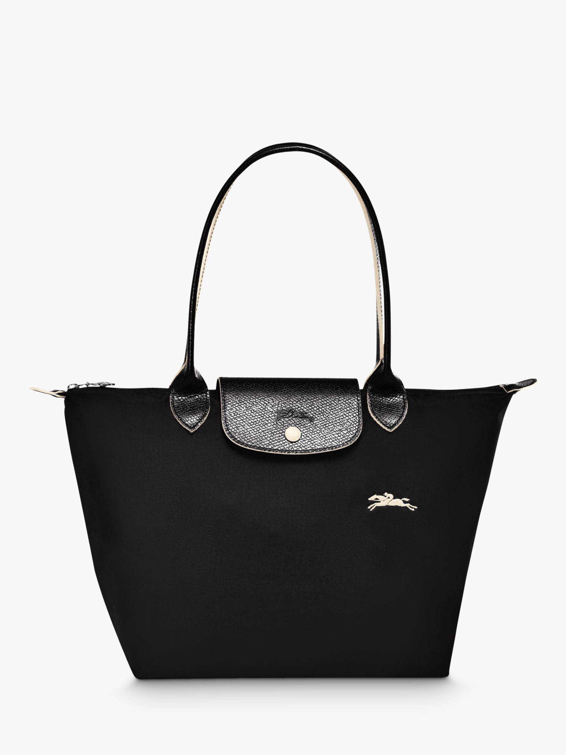Longchamp Le Pliage Club Small Shoulder Bag, Black at John Lewis & Partners