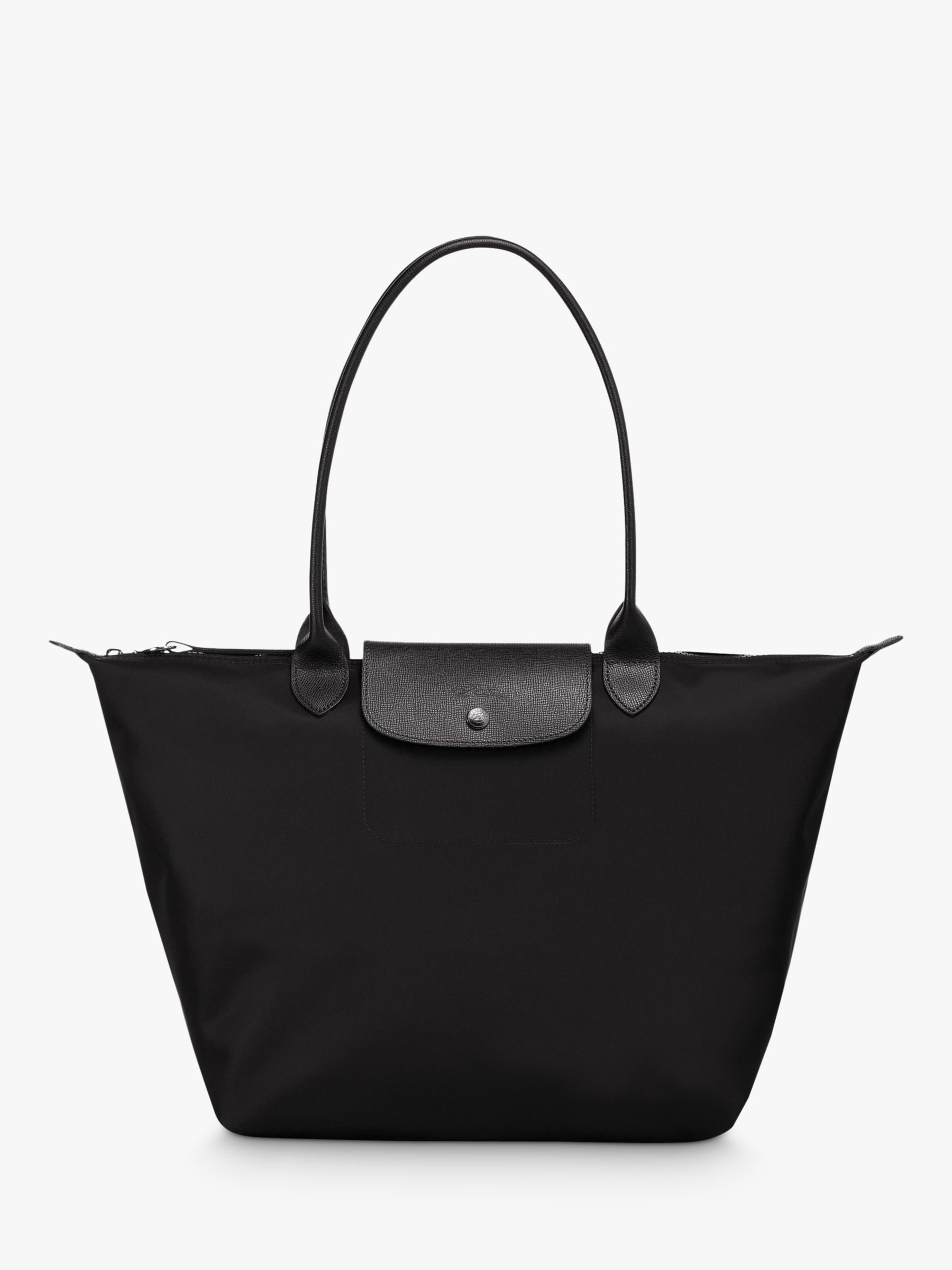 Longchamp Le Pliage Néo Large Shoulder Bag, Black at John Lewis & Partners
