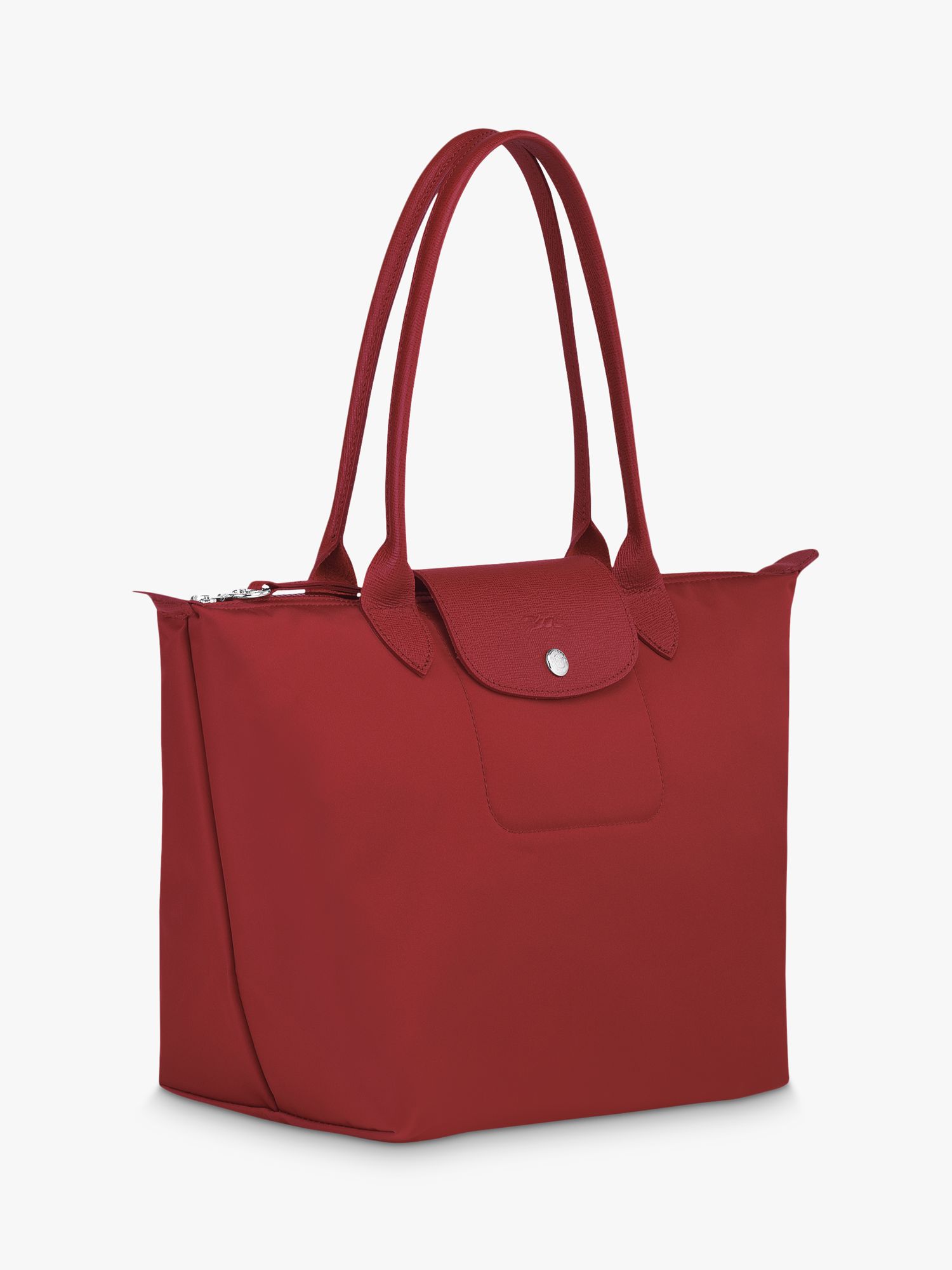 Longchamp Le Pliage Néo Medium Shoulder Bag, Red at John Lewis & Partners