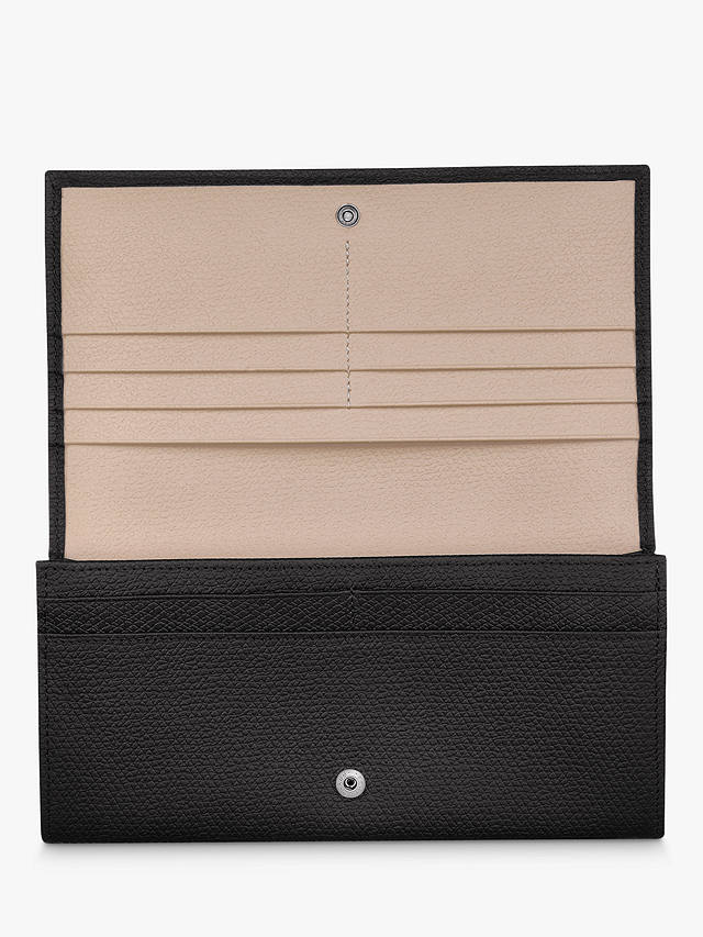 Longchamp Roseau Leather Continental Wallet, Black