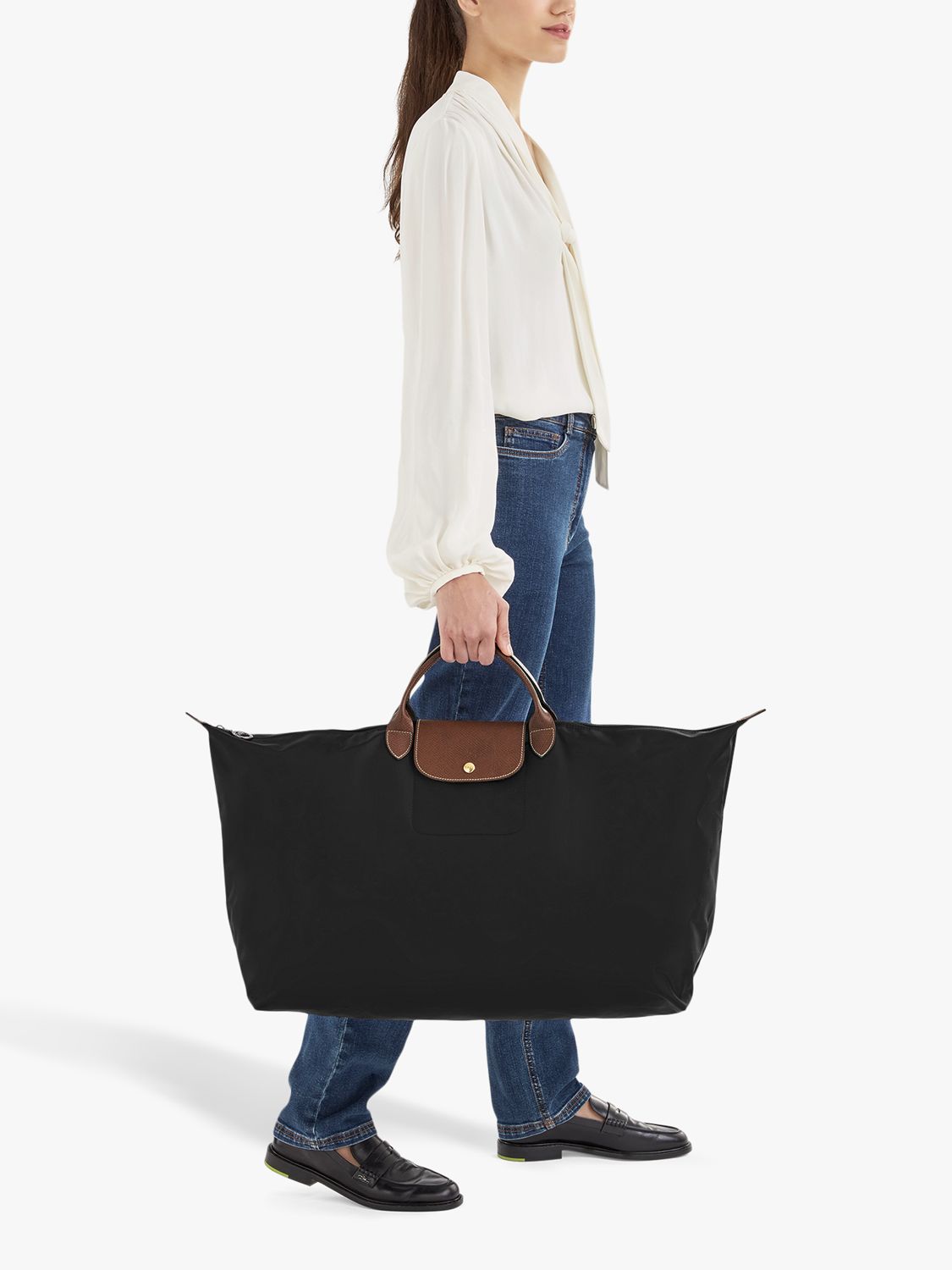  Longchamp Le Pliage Large Travel Bag, Black, 17.75 x 13.75 x  9 : Clothing, Shoes & Jewelry
