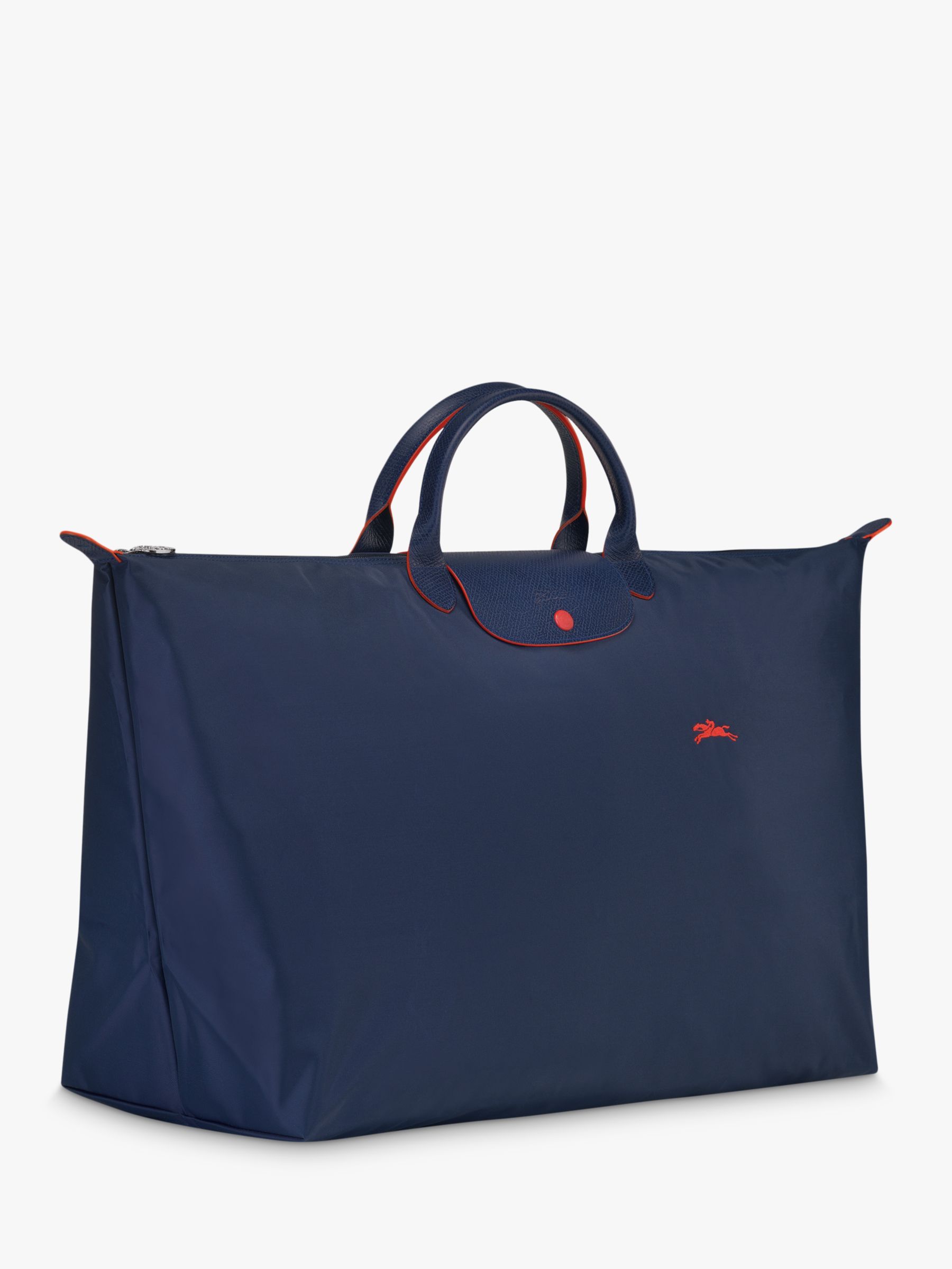 Longchamp Le Pliage Club XL Travel Bag, Navy at John Lewis & Partners