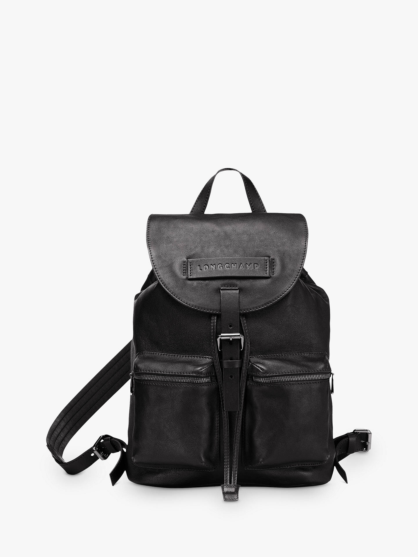 Longchamp 3D Medium Leather Backpack at John Lewis & Partners