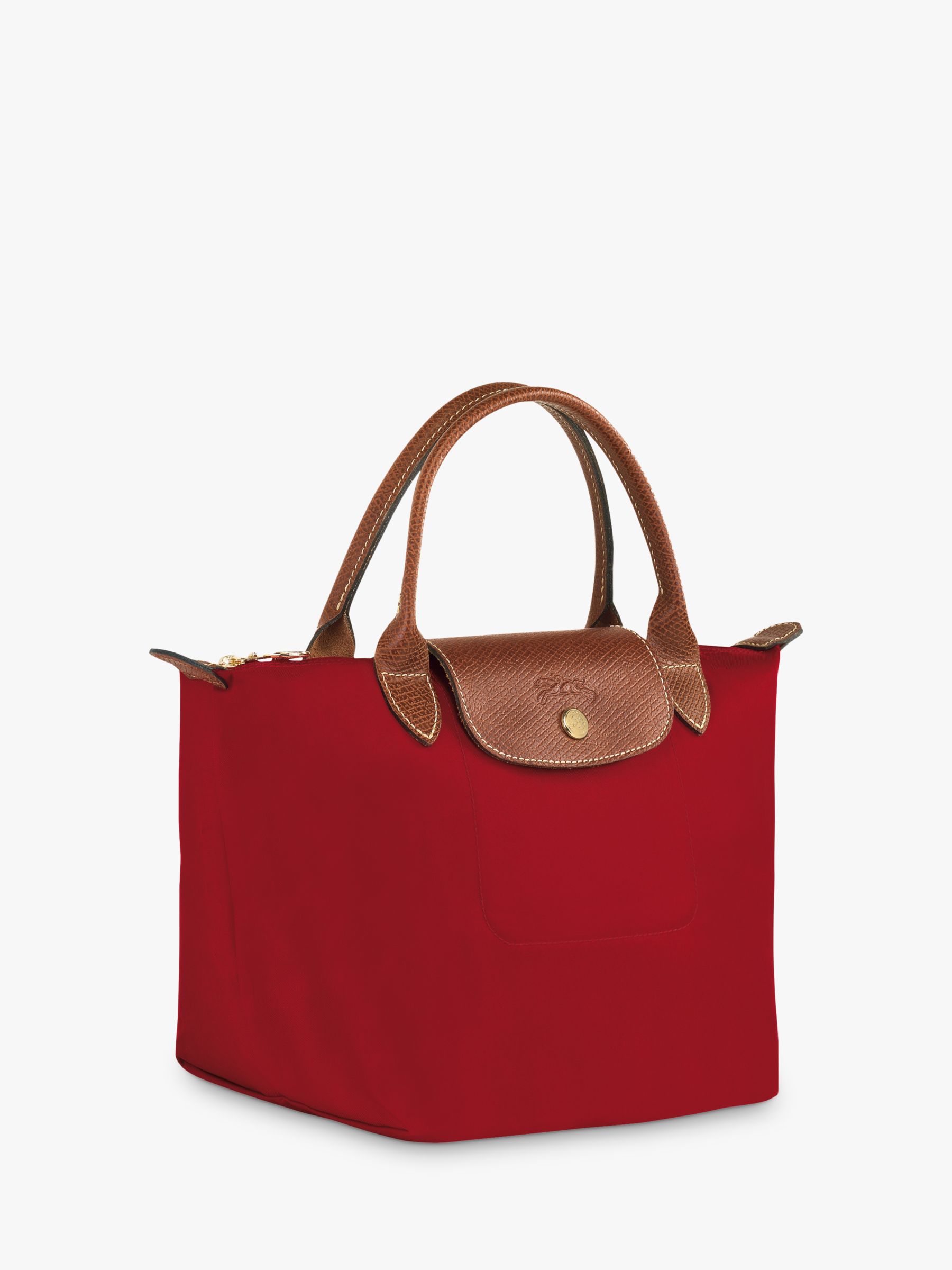 Longchamp Le Pliage Original Small Top Handle Bag, Red at John Lewis ...