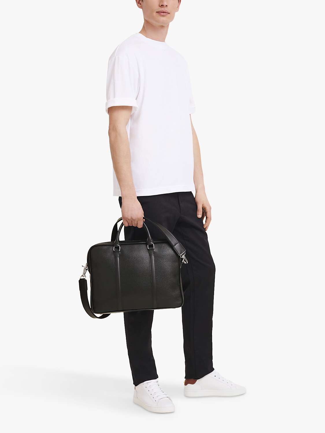 Buy Longchamp Le Foulonné Extra Small Leather Briefcase Online at johnlewis.com