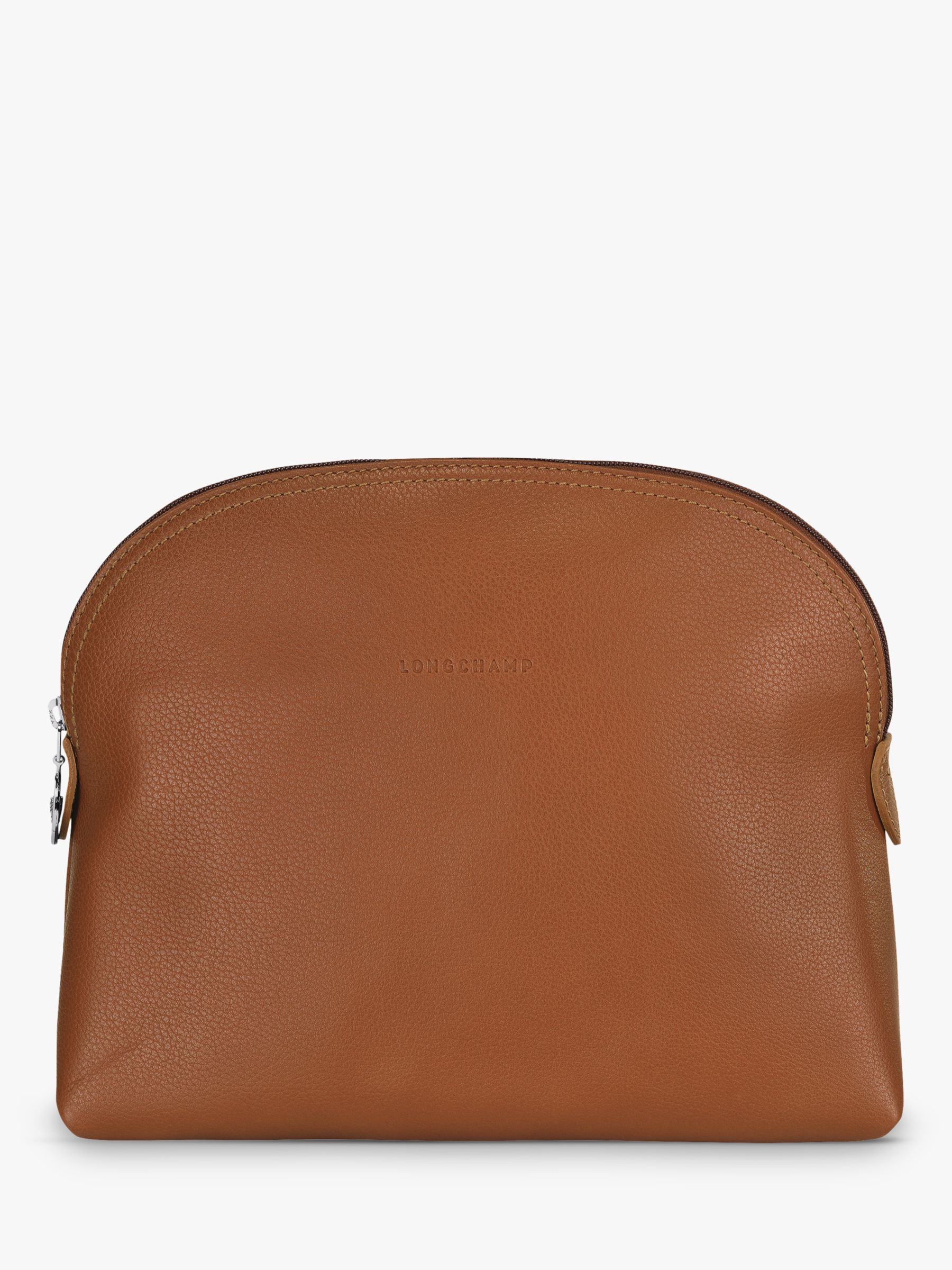 Longchamp Le Foulonné Small Leather Toiletry Bag at John Lewis & Partners