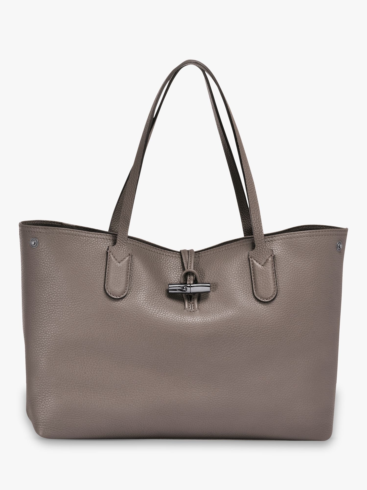 Longchamp Roseau Large Shoulder Bag, Grey at John Lewis & Partners