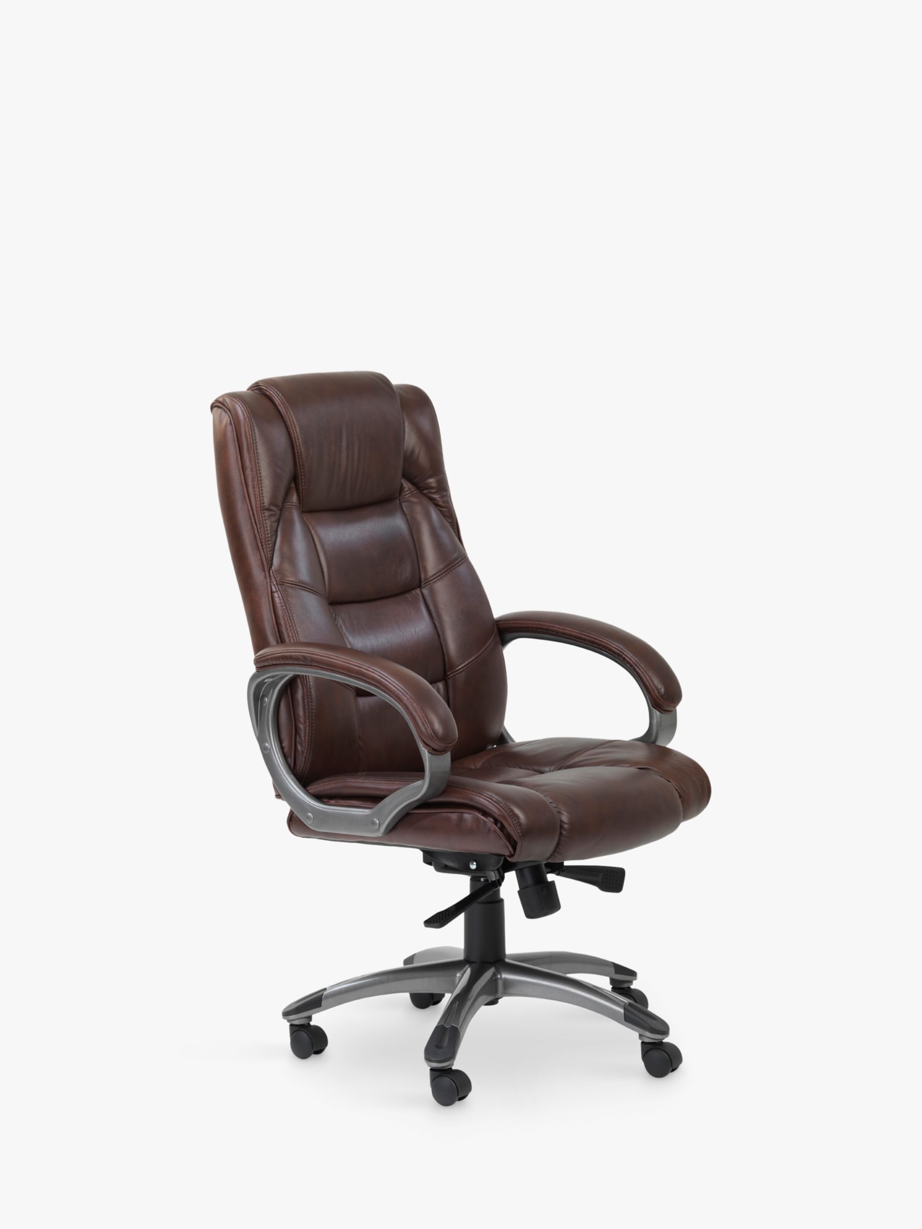 Alphason Northland Leather Office Chair, Office Chair Brown Leather