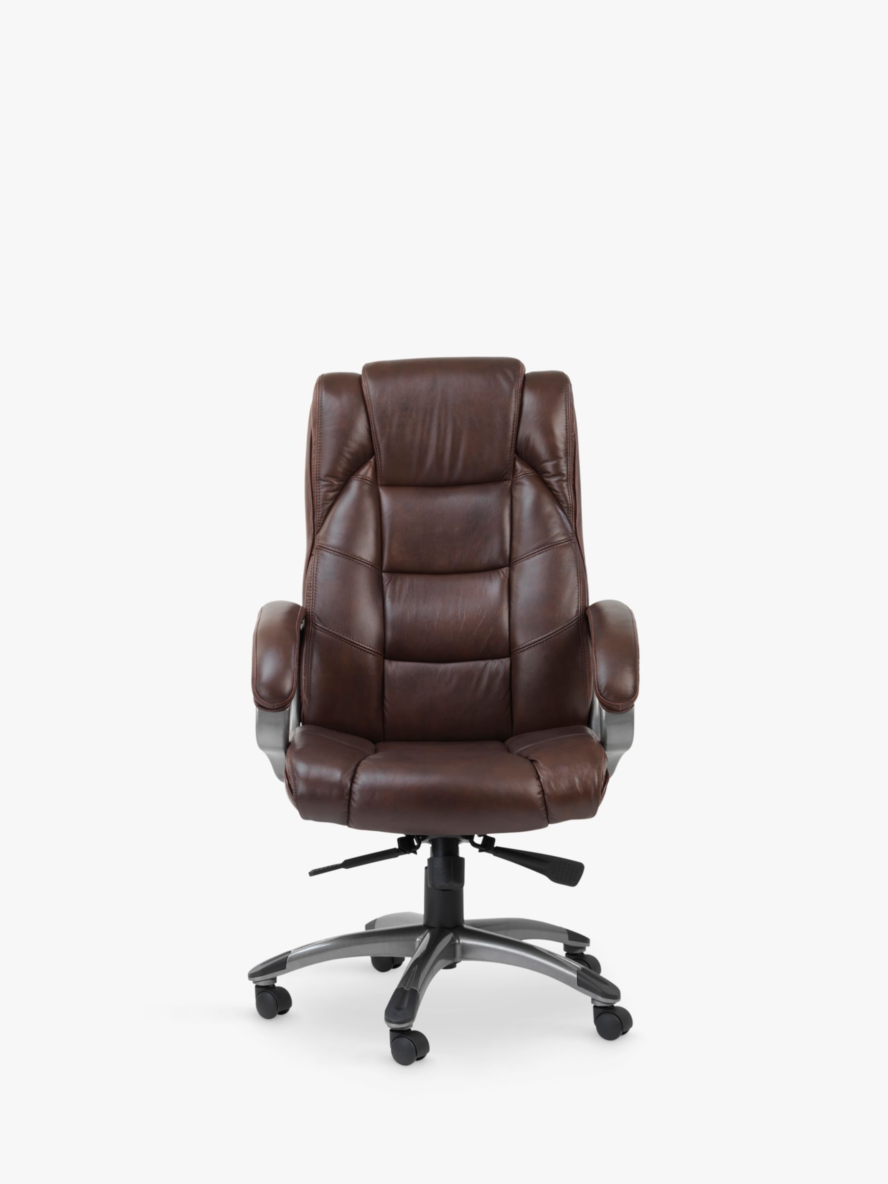Alphason Northland Leather Office Chair, Brown at John Lewis & Partners