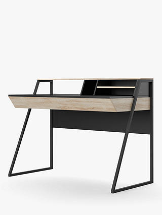 Alphason Salcombe Desk, Black/Natural