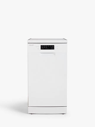John Lewis & Partners JLDWW930 Freestanding Slimline Dishwasher, White
