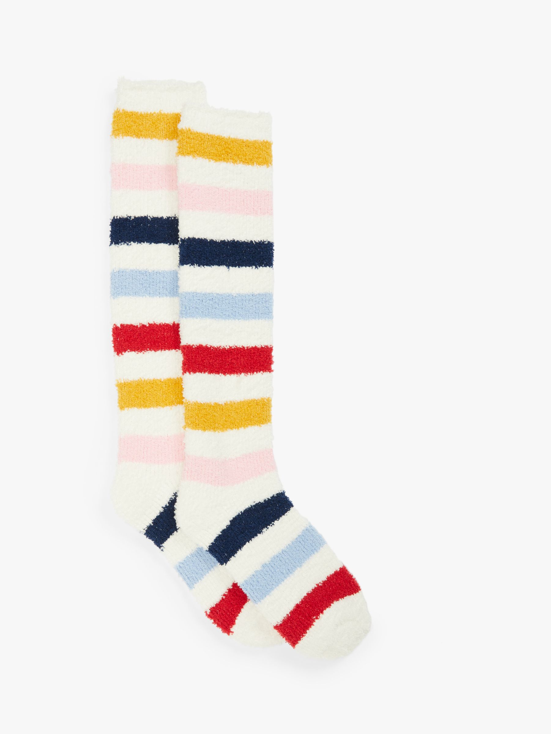John Lewis Women's Stripe Fleece Knee High Socks, Multi