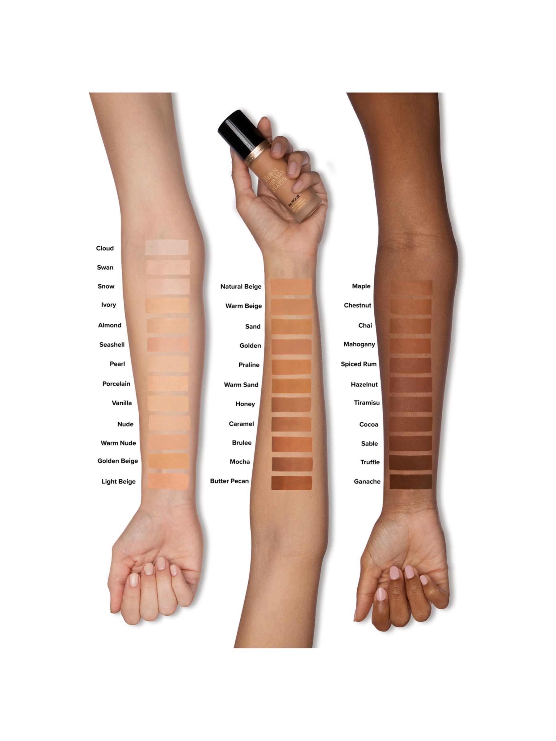 Too Faced Born This Way Matte Foundation, Almond 3
