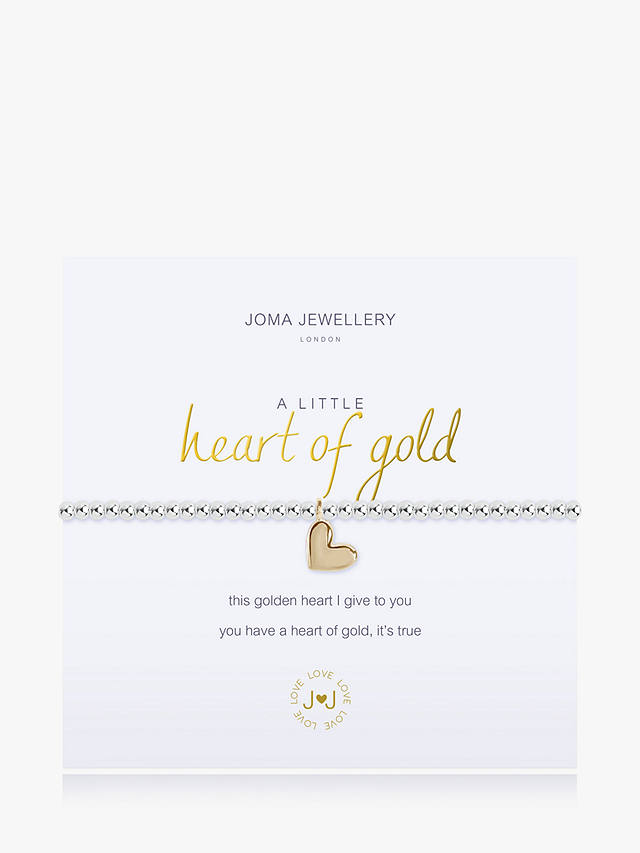 Joma Jewellery A Little Heart of Gold Beaded Bracelet, Silver/Gold