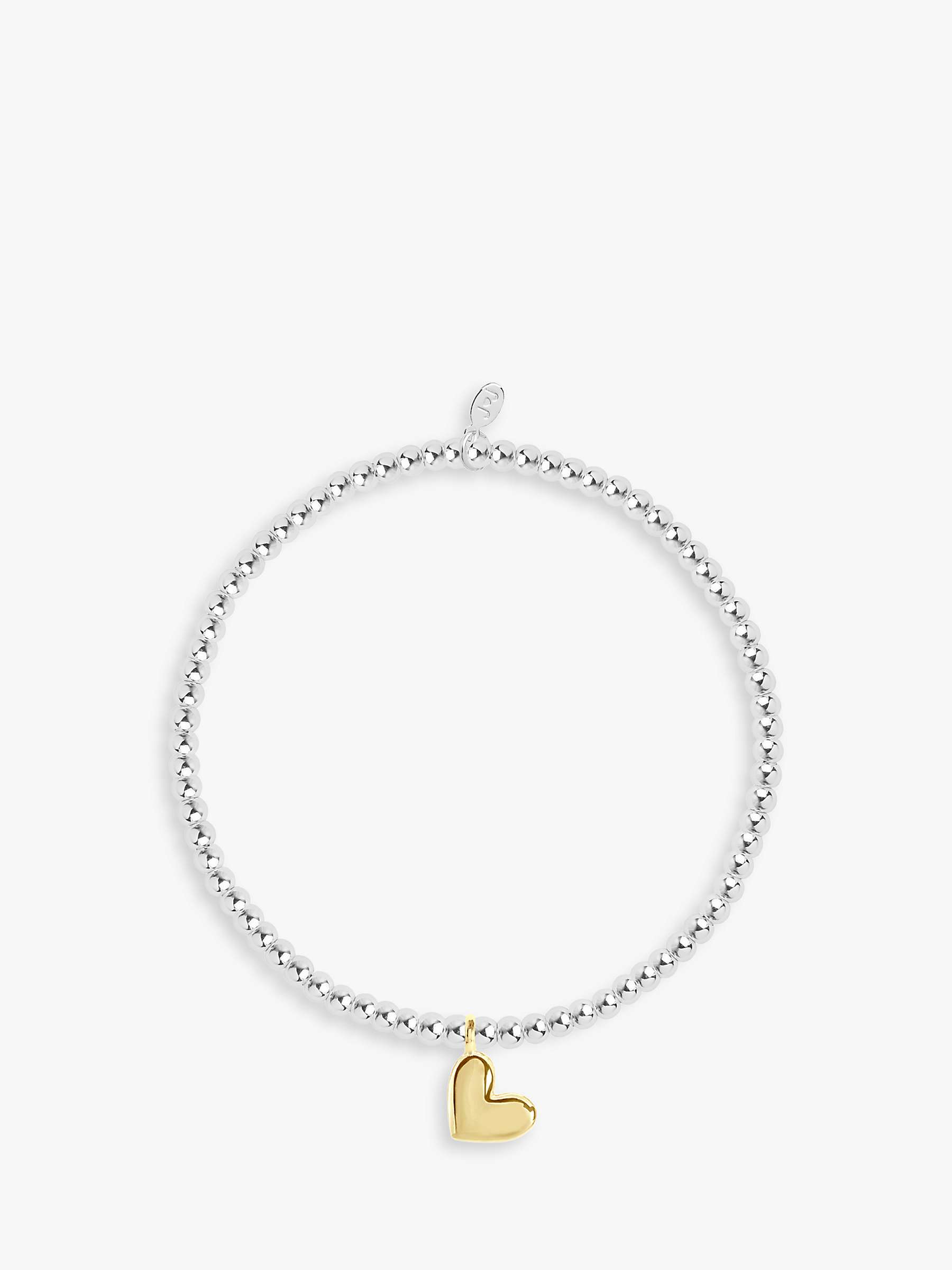 Buy Joma Jewellery A Little Heart of Gold Beaded Bracelet, Silver/Gold Online at johnlewis.com
