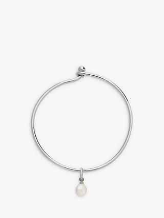 Recognised Popon Regular Bangle and Freedom Pearl Popon Charm, Silver