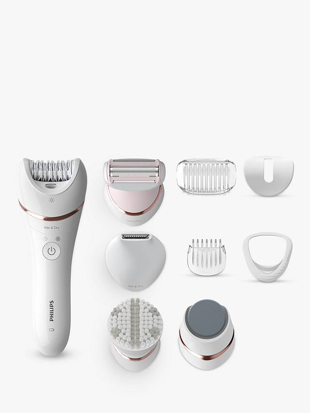 Philips BRE740/11 Series 8000 Wet and Dry Epilator, 8 attachments