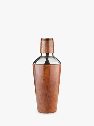 Final Touch Handmade Wood & Stainless Steel Cocktail Shaker, 500ml