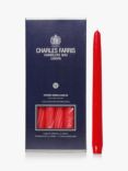 Charles Farris Tapered Dinner Candles, Pack of 12, Red