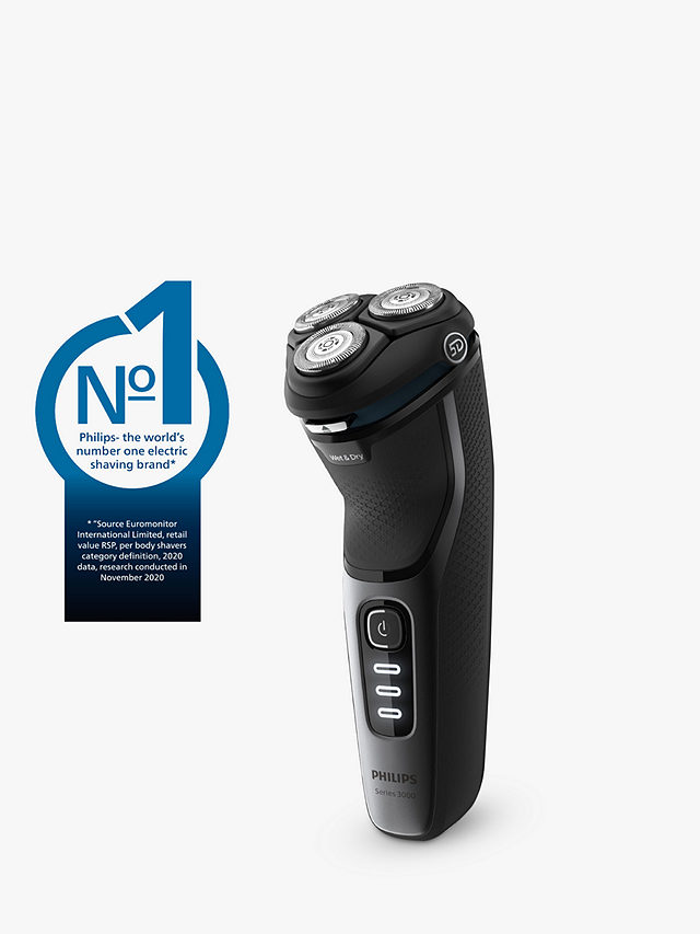 Philips S3231/52 Series 3000 Wet & Dry Men’s Electric Shaver with a 5D Pivot & Flex Heads, Dark Moon
