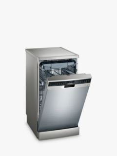 Siemens iQ300 SR23EI28ME Freestanding Slimline Dishwasher, Stainless Steel
