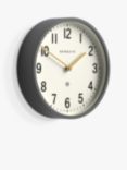 Newgate Clocks Master Edwards Analogue Wall Clock, 30cm, Dark Grey