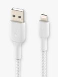 Belkin Braided USB Type-A to Lightning Cable, 2m, White