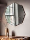 Gallery Direct Bowie Octagonal Metal Frame Mirror, 80 x 80cm, Silver