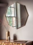 Gallery Direct Bowie Octagonal Metal Frame Mirror, 80 x 80cm, Champagne
