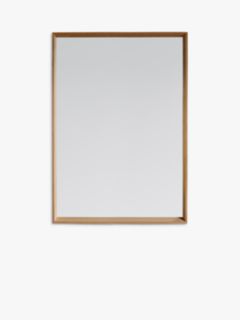 Gallery Direct Comet Rectangular Oak Wood Frame Mirror, 104 x 74cm, Natural
