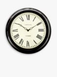 Lascelles Analogue Roman Numeral Station Outdoor Wall Clock, 45cm, Black