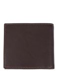 Barbour Elvington Coin Pocket Leather Wallet, Dark Brown/Tan