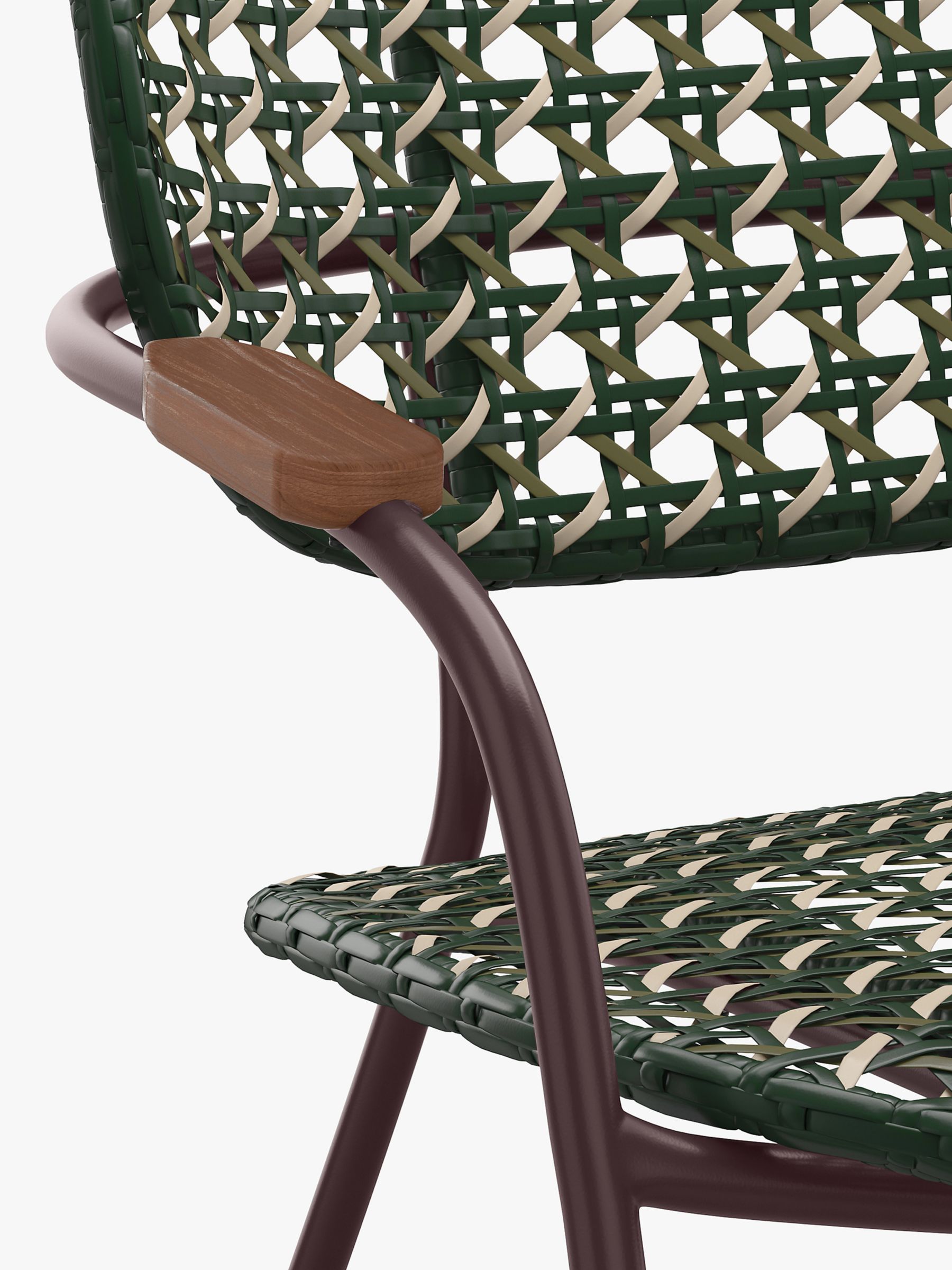 John Lewis & Partners Open Weave Garden Chairs & Footstools, Set of 2