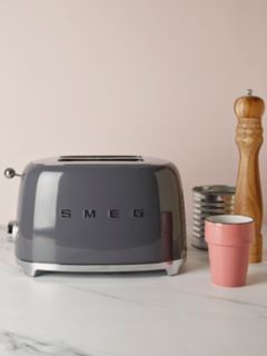 Smeg TSF01 2-Slice Toaster, Grey