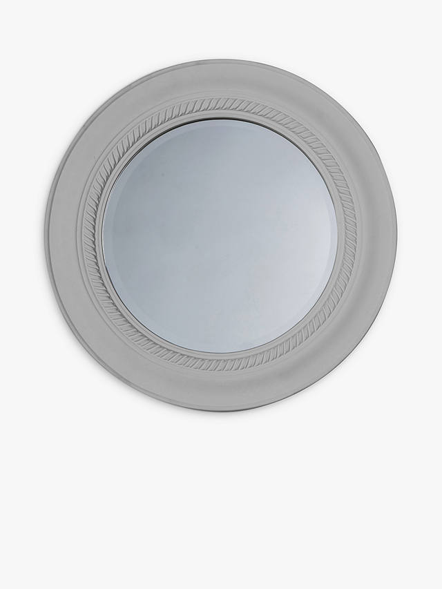Neeson Round Wood Frame Wall Mirror, 60cm, Grey