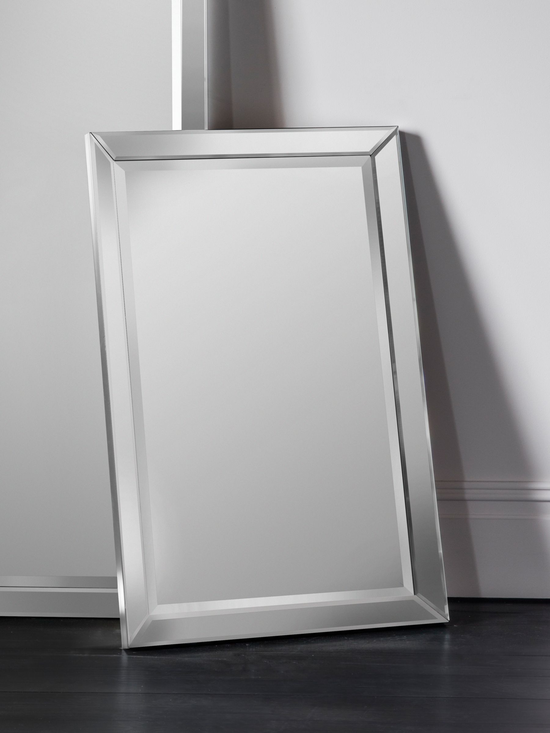 Gallery Direct Luna Rectangular Glass Frame Wall Mirror, Clear, 91.5 x 61cm