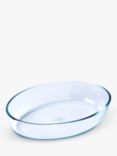 Pyrex Essentials Oval Glass Roasting Dish, 1.6L, 26cm, Clear