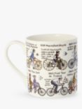 McLaggan Smith Picturemaps History Of Cycling Mug, 350ml, Multi