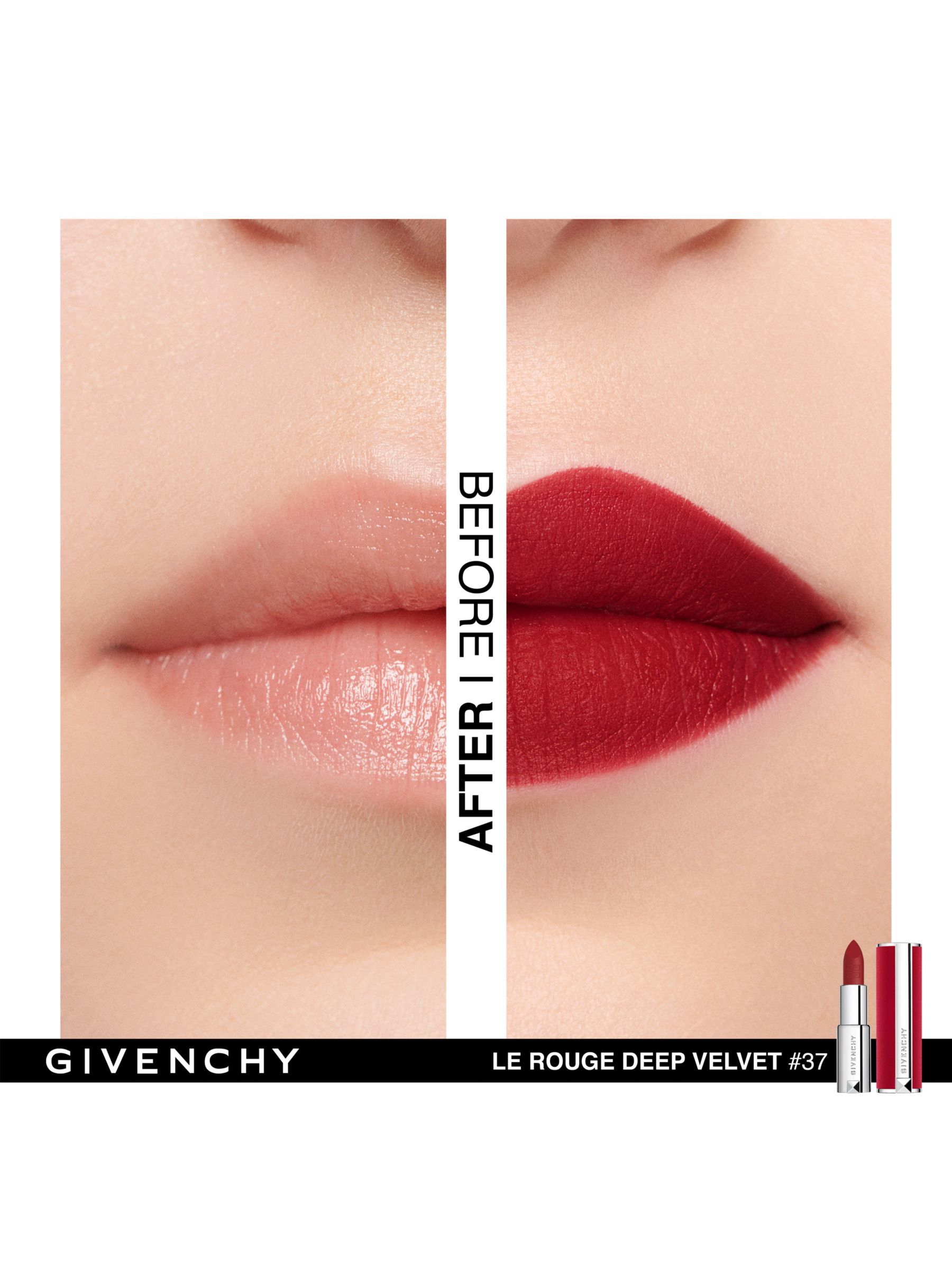 Givenchy Le Rouge Deep Velvet Lipstick, 37 Rouge Grainé at John Lewis &  Partners