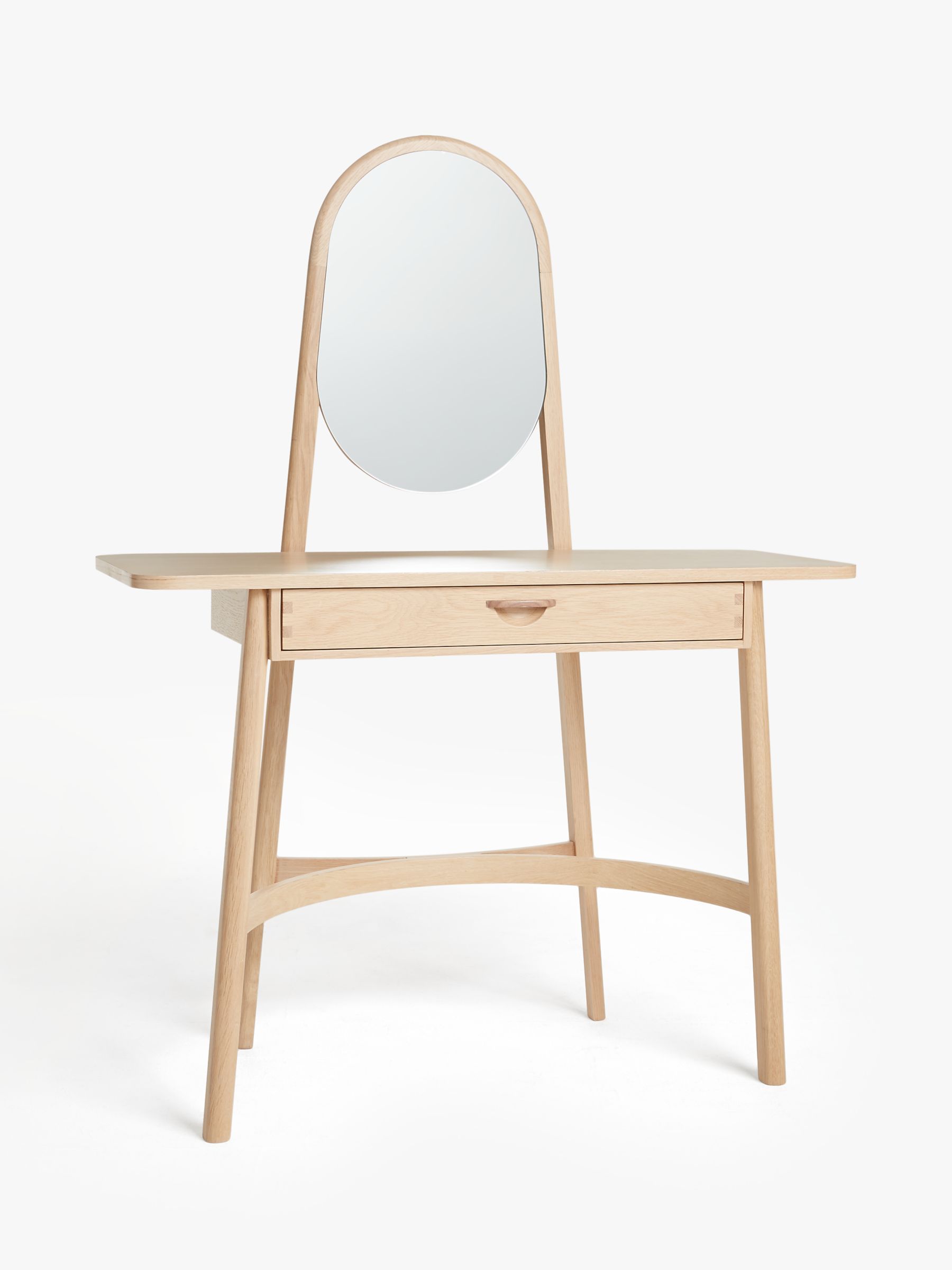 John Lewis Rattan Dressing Table and Mirror, Oak
