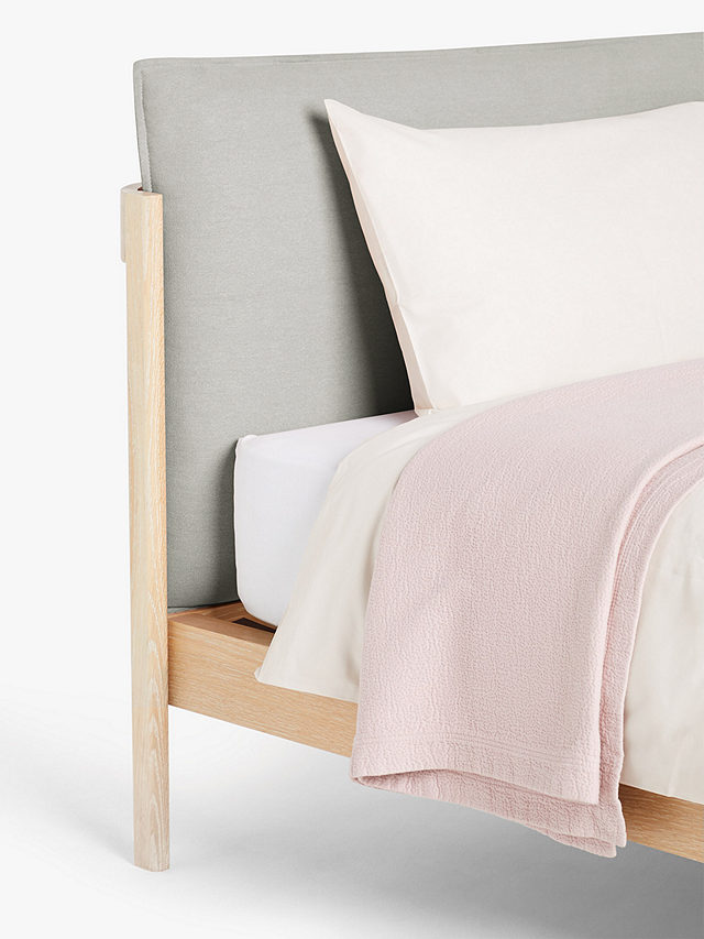 John Lewis Pillow Bed Frame, Double, Natural/Grey