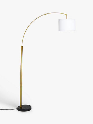 John Lewis & Partners Angus Arched Floor Lamp, Antique Brass