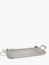 John Lewis Stainless Steel BBQ Grill Topper, 45cm