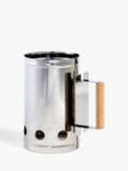 John Lewis Stainless Steel BBQ Chimney Starter with Bamboo Handle